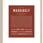 Maddingly | Name Art Print