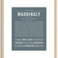 Maddingly | Name Art Print