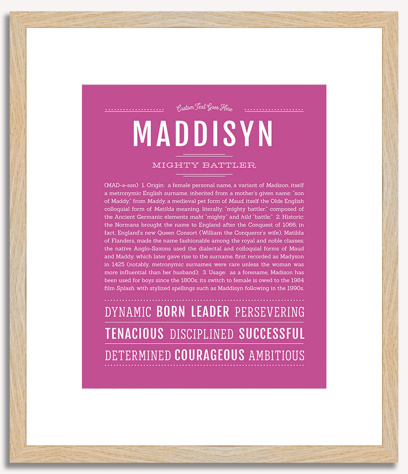 Maddisyn | Name Art Print