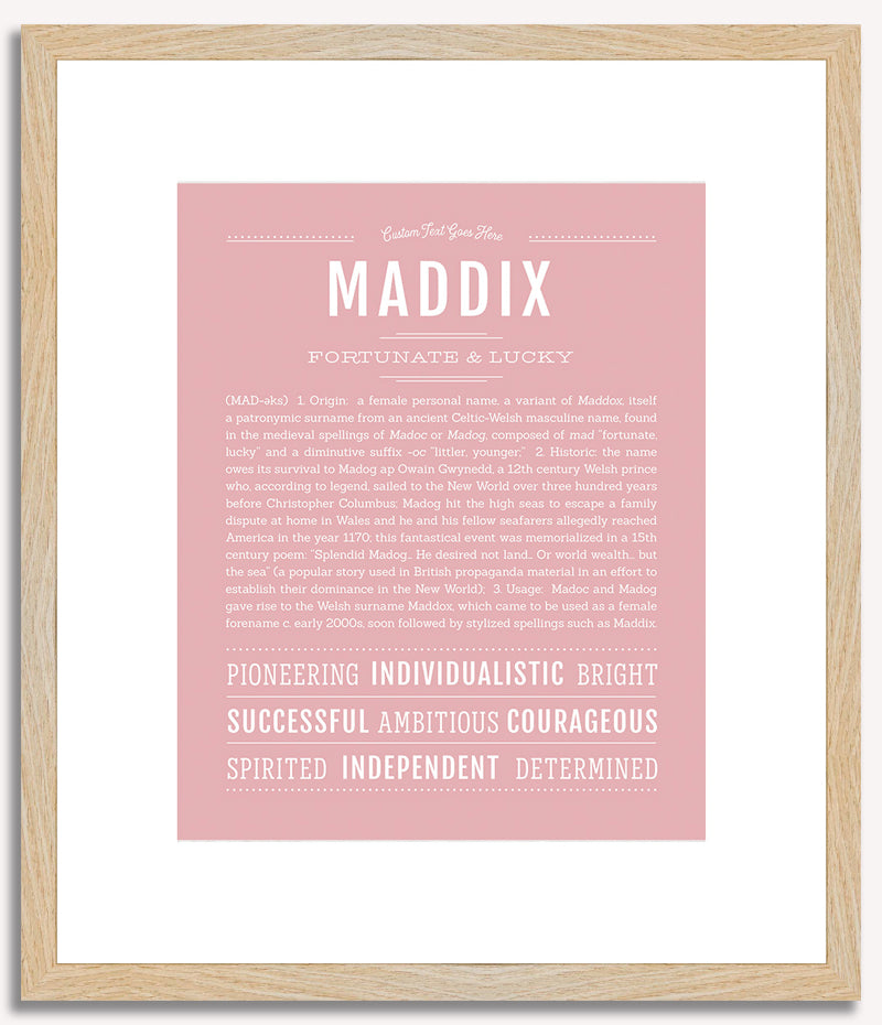 Maddix (female) | Name Art Print