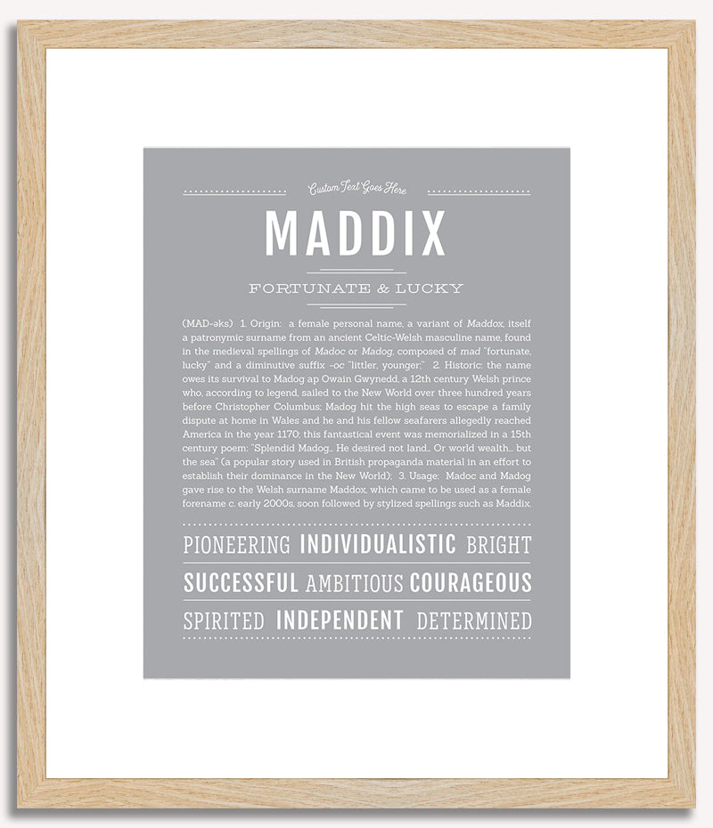 Maddix (female) | Name Art Print