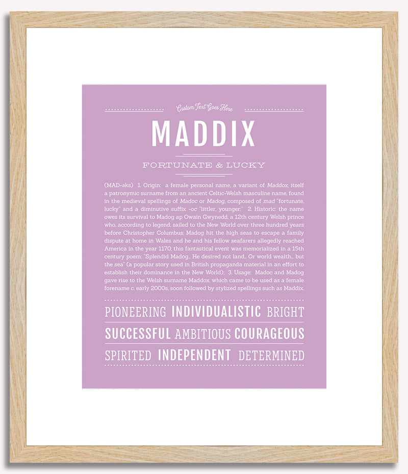 Maddix (female) | Name Art Print