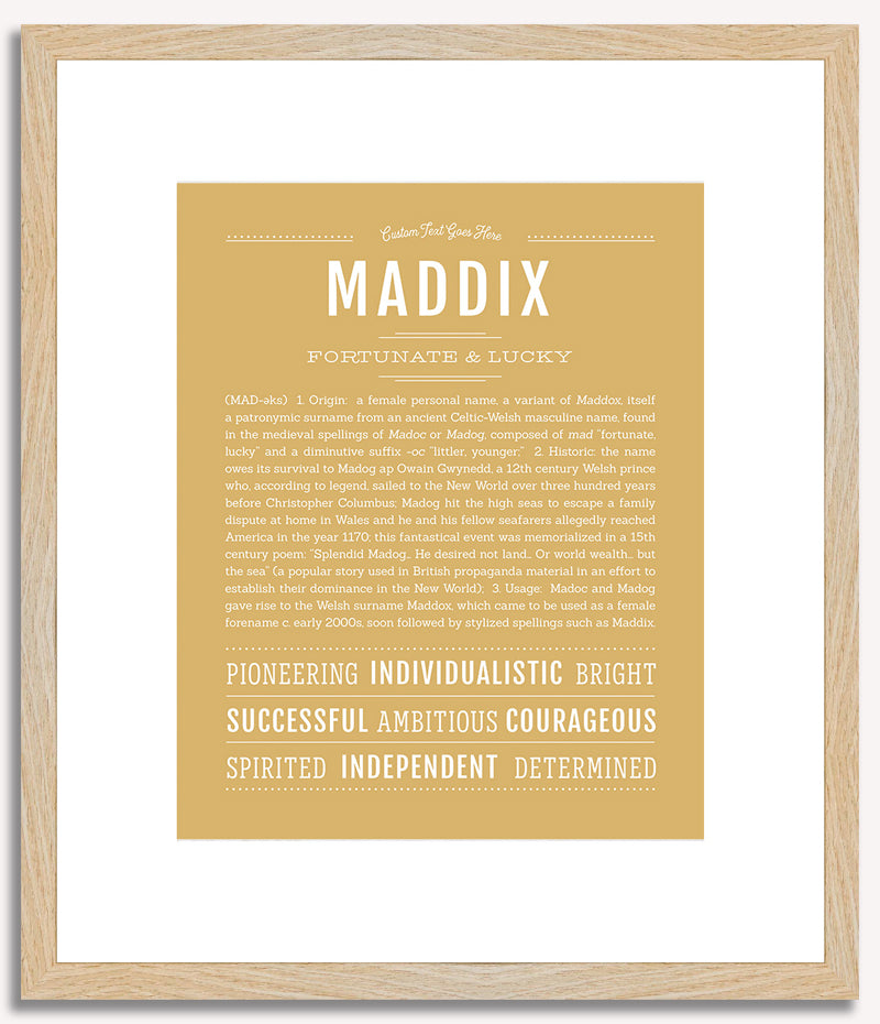 Maddix (female) | Name Art Print