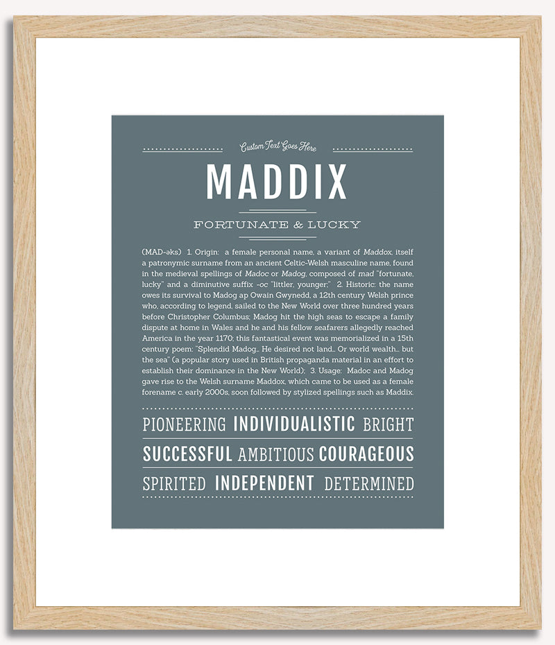 Maddix (female) | Name Art Print