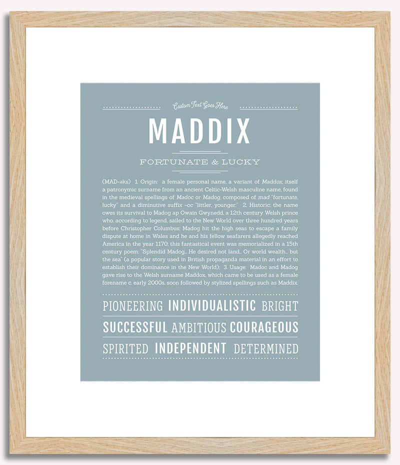 Maddix (female) | Name Art Print