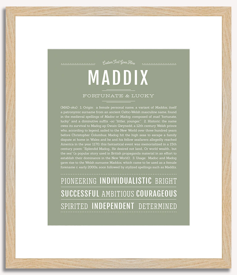 Maddix (female) | Name Art Print