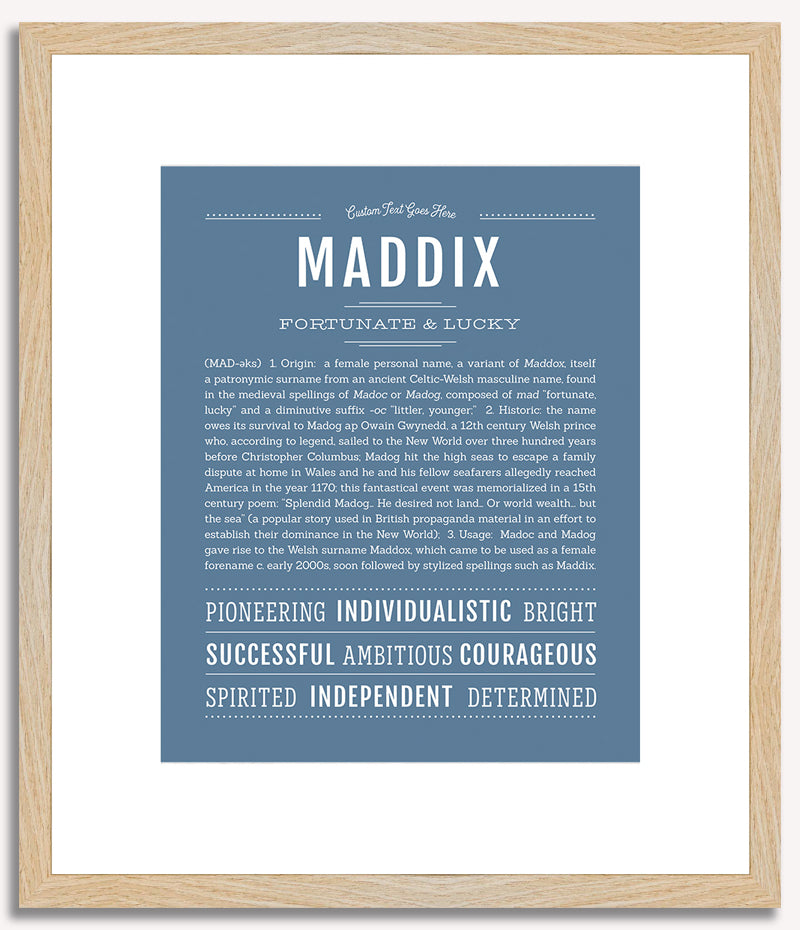 Maddix (female) | Name Art Print