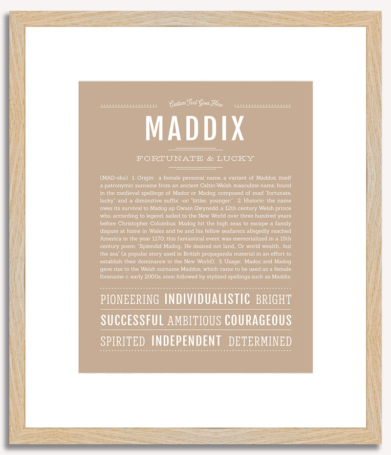 Maddix (female) | Name Art Print