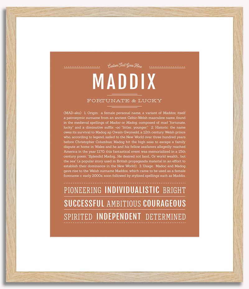 Maddix (male) | Name Art Print