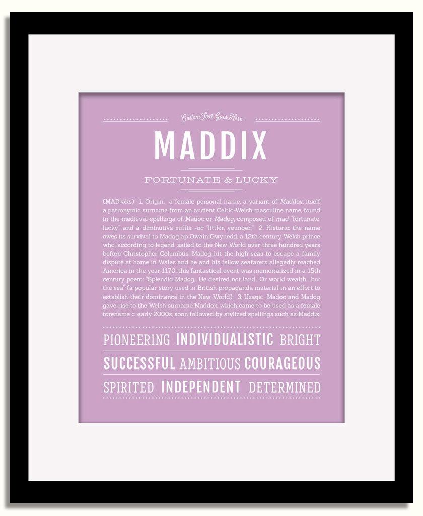 Frame Options | Lilac | Black Frame, Matted