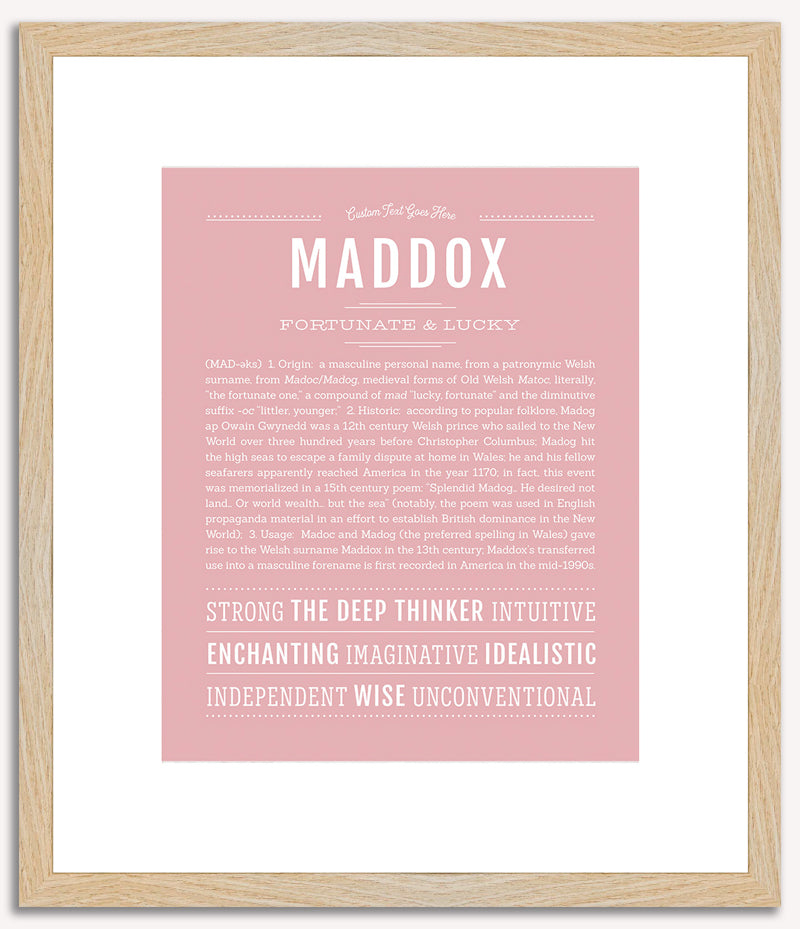 Maddox (male) | Name Art Print