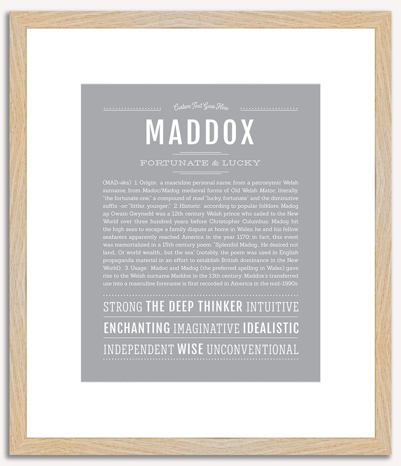 Maddox (male) | Name Art Print