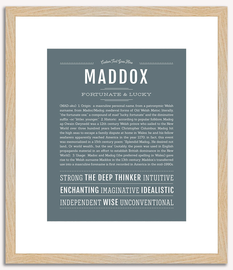 Maddox (male) | Name Art Print