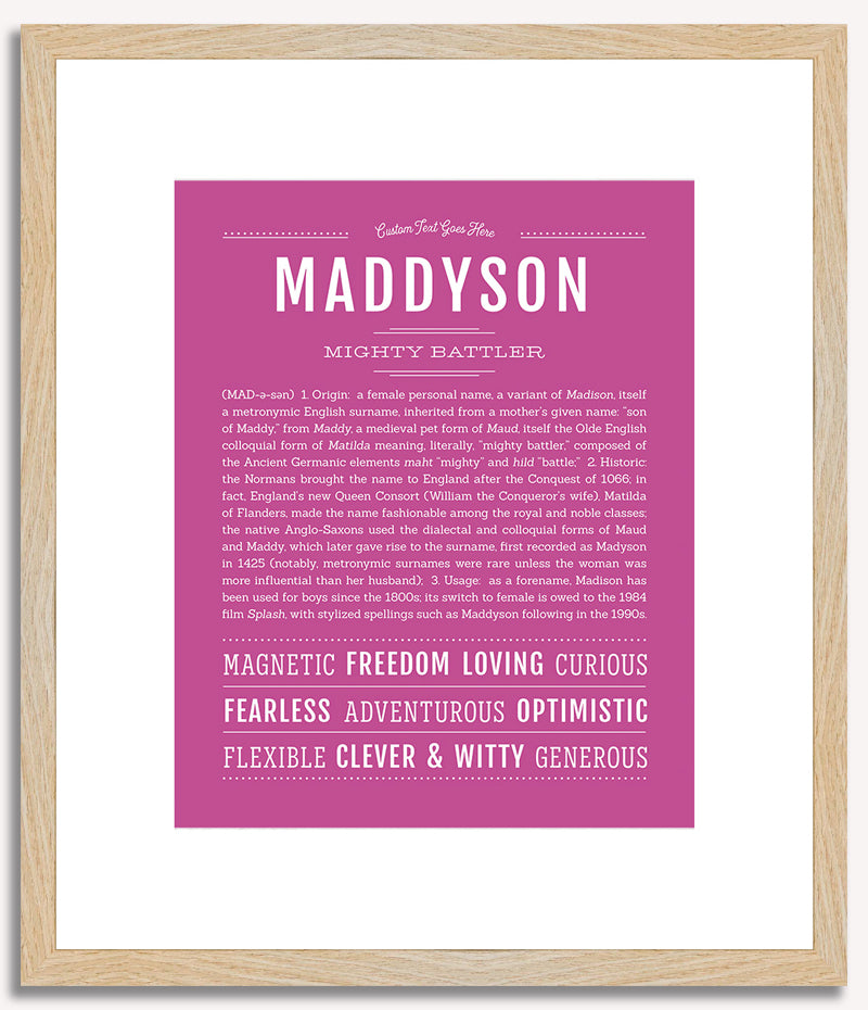 Maddyson | Name Art Print