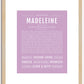 Madeleine | Name Art Print