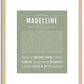 Madeleine | Name Art Print