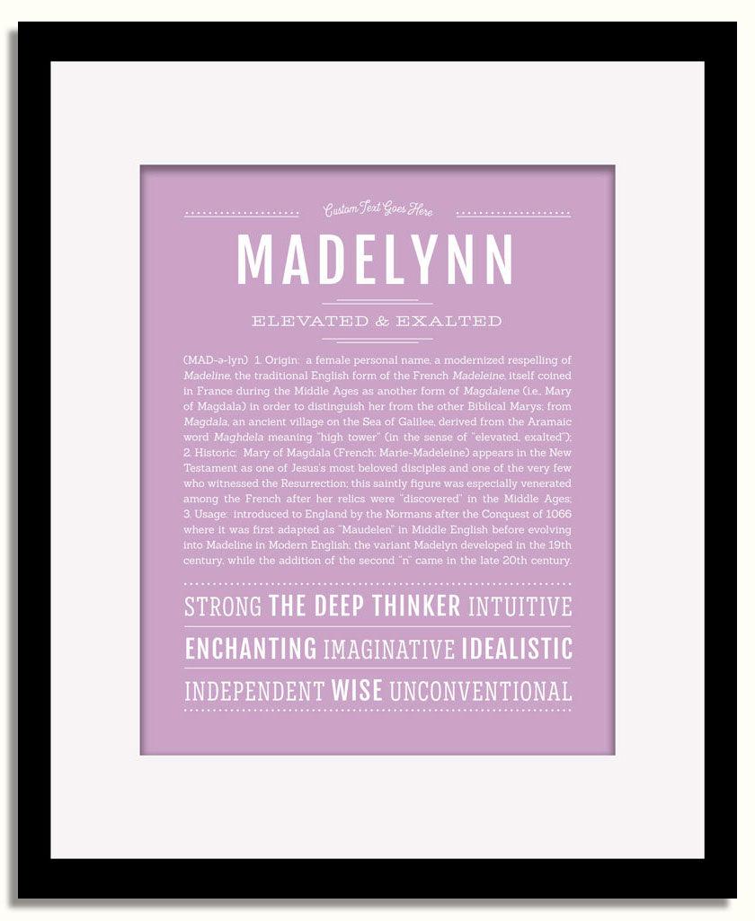 Frame Options | Lilac | Black Frame, Matted