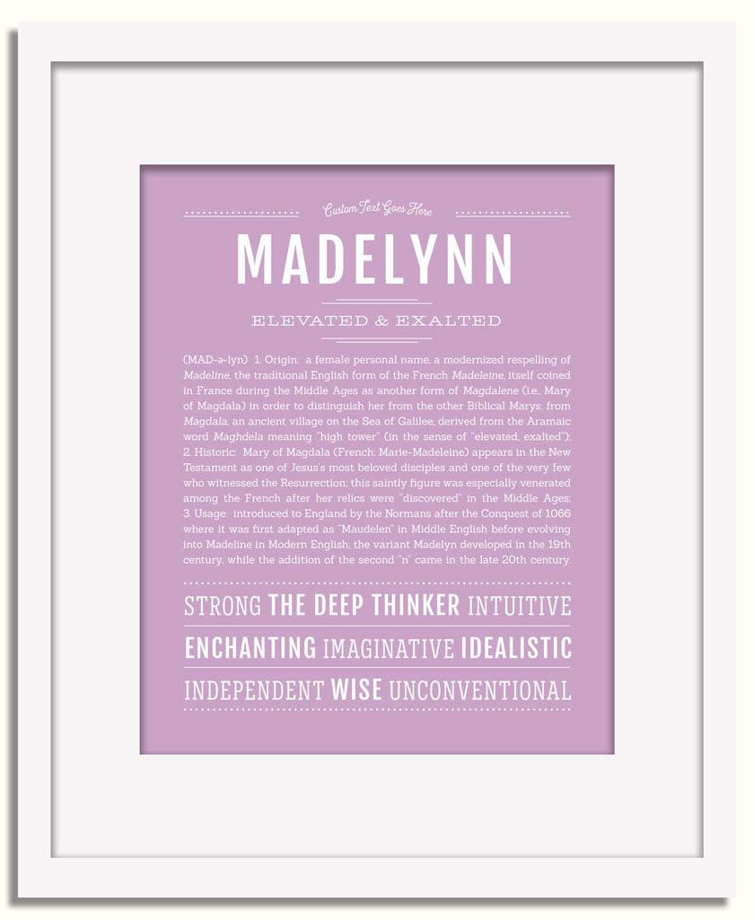 Frame Options | Lilac | White Frame, Matted