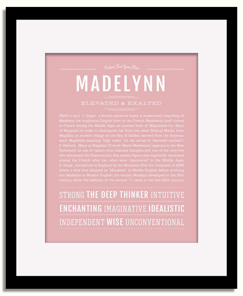 Frame Options | Dusty Rose | Black Frame, Matted