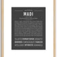 Madi | Name Art Print