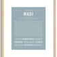 Madi | Name Art Print