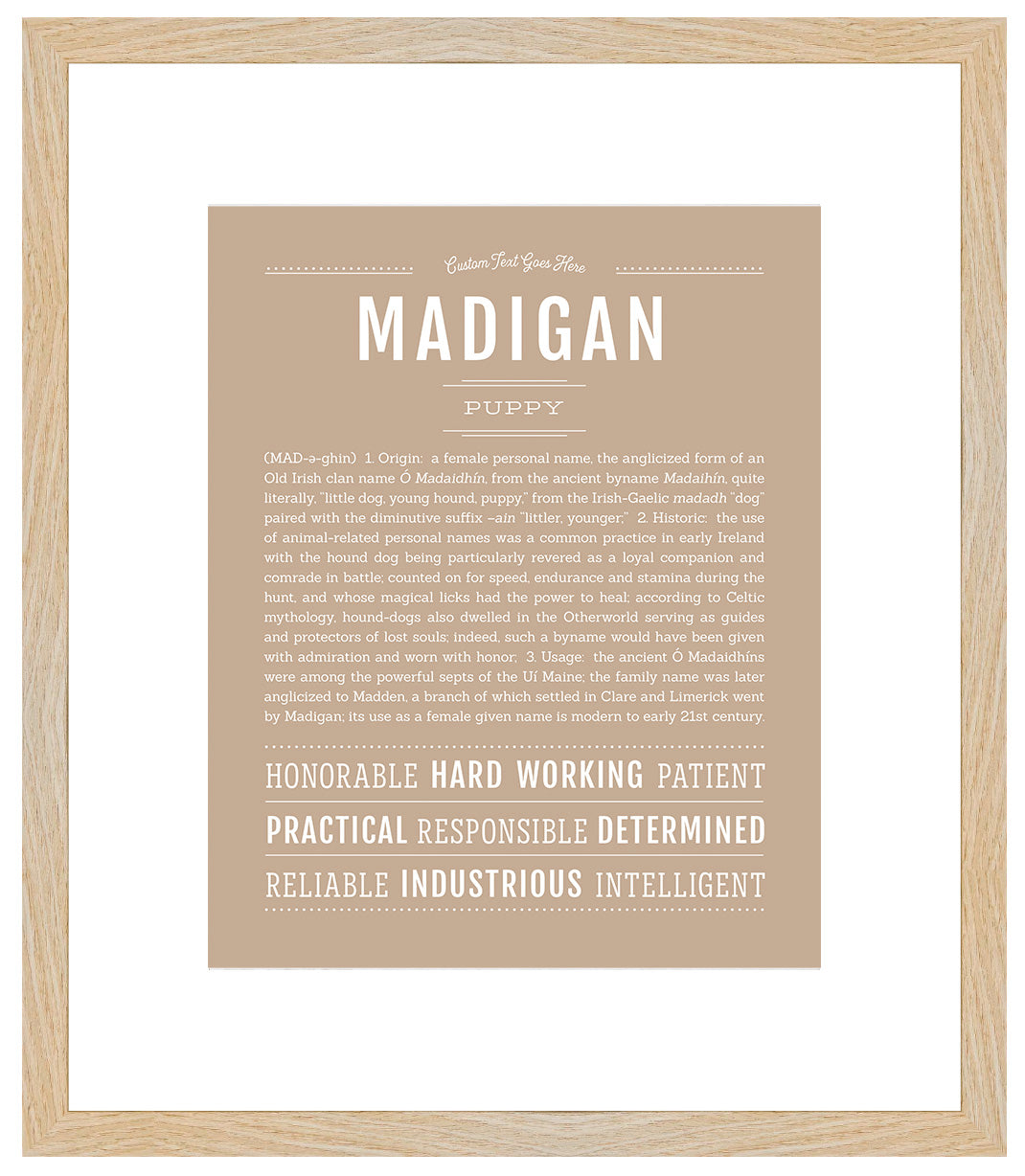 Madigan | Name Art Print