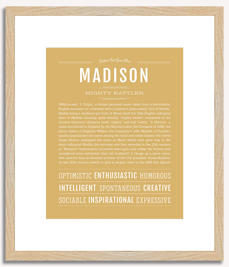 Madison | Name Art Print