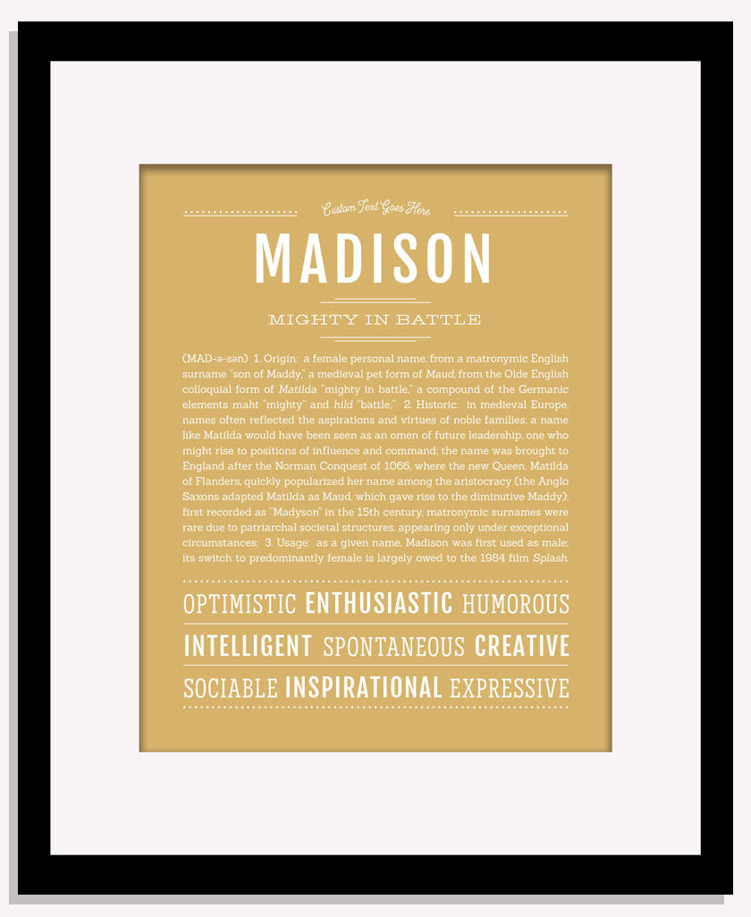 Frame Options | Matte Gold | Maple Frame, Matted