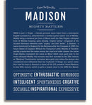 Madison | Name Art Print – Name Stories