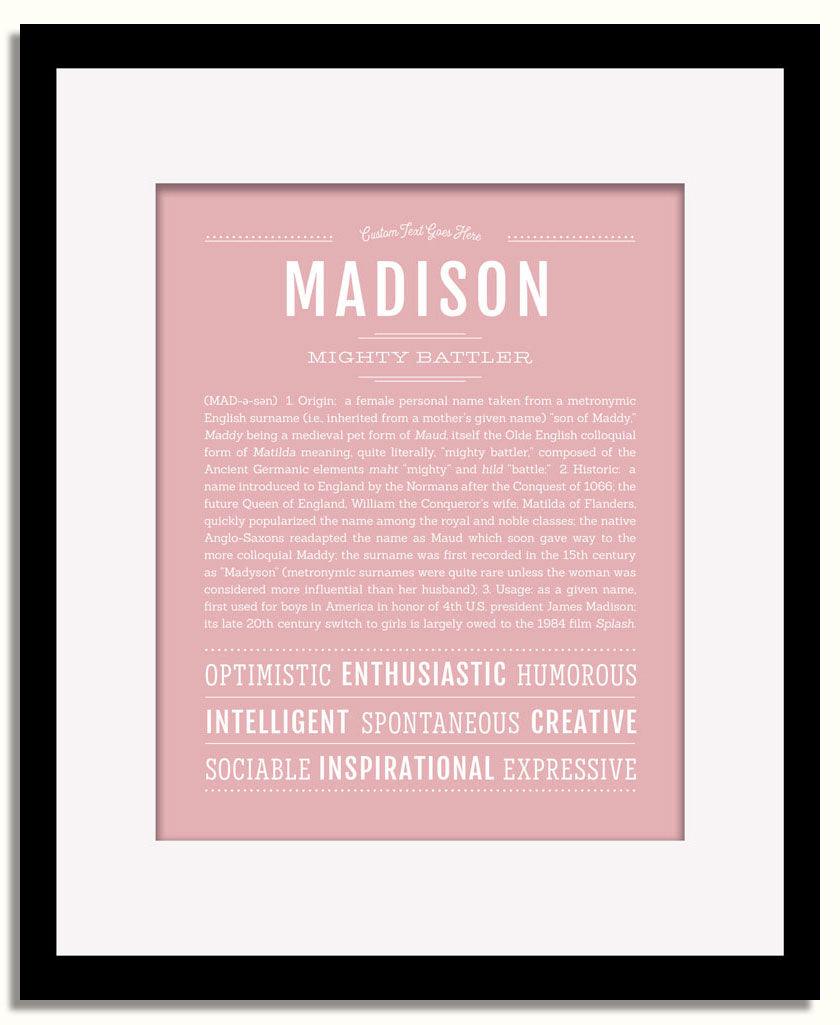 Frame Options | Dusty Rose | Black Frame, Matted