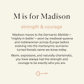  Upclose picture of Madison Name Stories® art card.