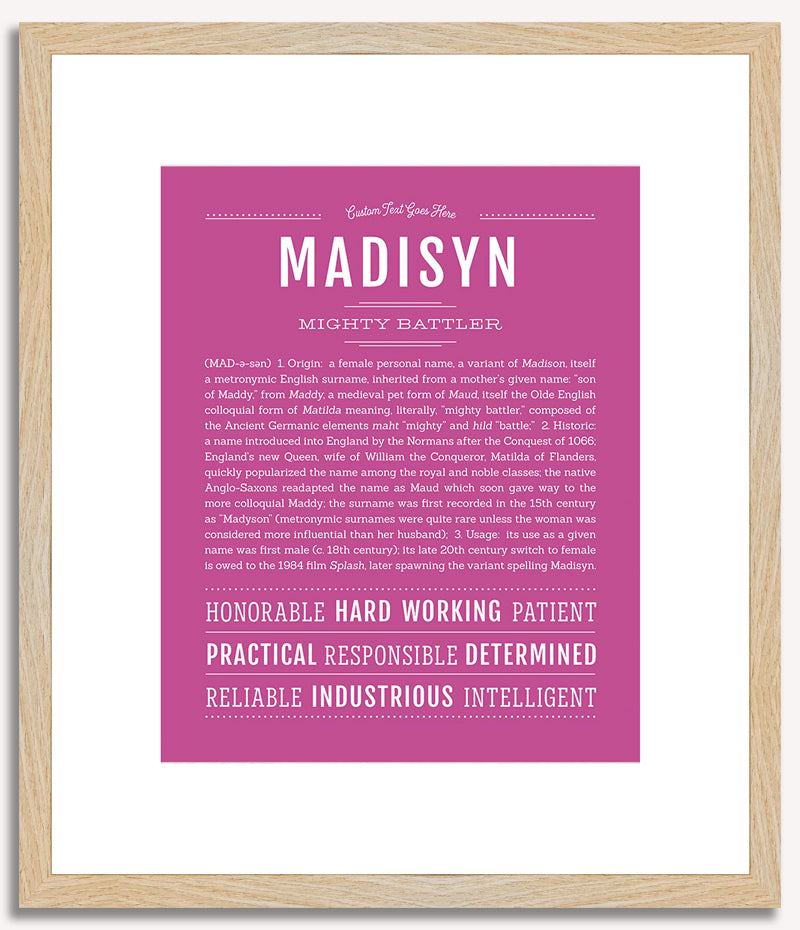 Madisyn | Name Art Print