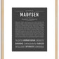 Madysen | Name Art Print