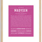 Madysen | Name Art Print