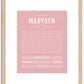 Madysen | Name Art Print