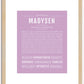 Madysen | Name Art Print