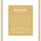 Madysen | Name Art Print