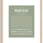 Madysen | Name Art Print