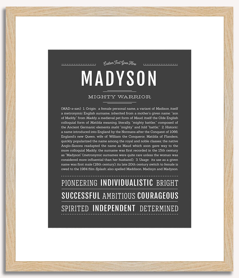 Madyson | Name Art Print