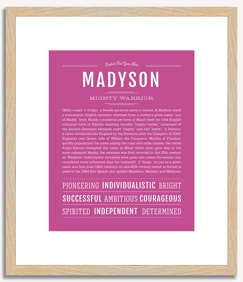 Madyson | Name Art Print