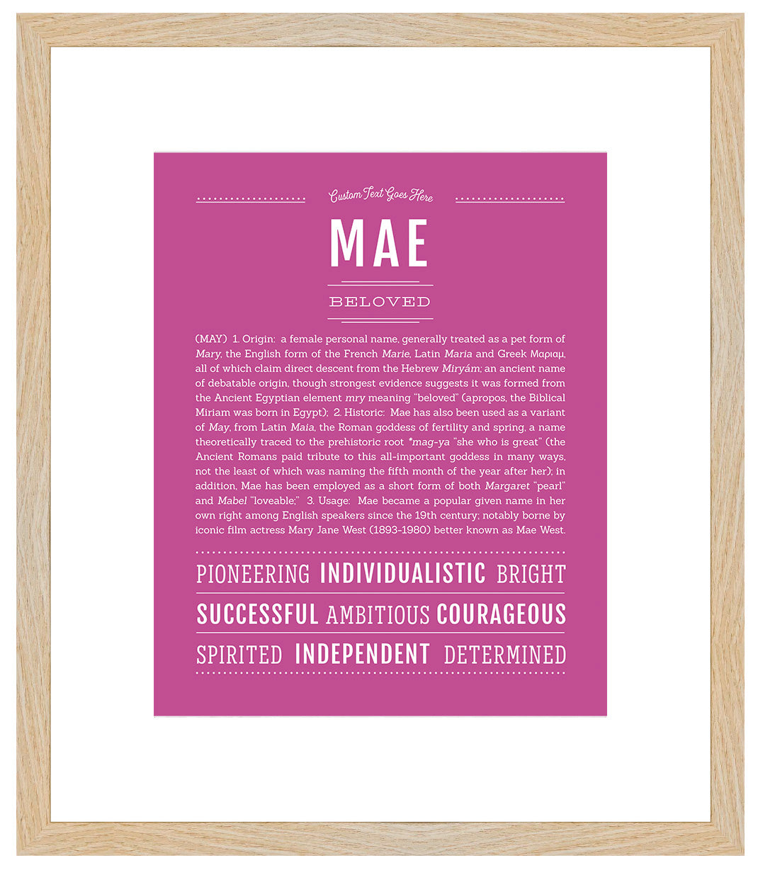 Mae | Name Art Print