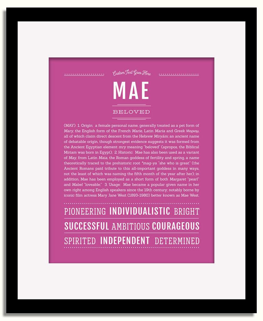 Frame Options | Dark Pink | Black Frame, Matted