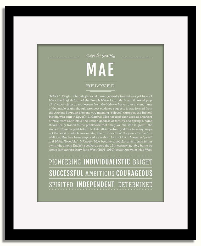 Frame Options | Sage | Black Frame, Matted