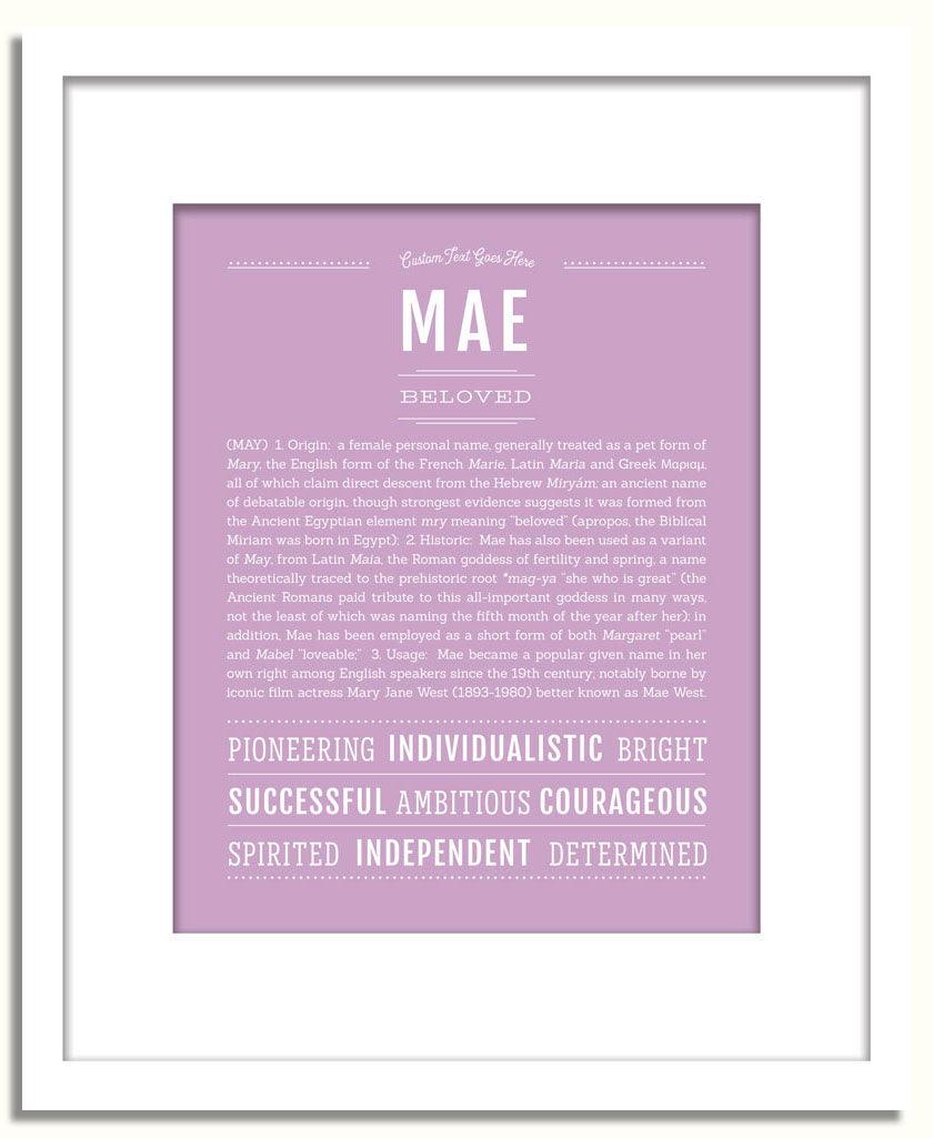 Frame Options | Lilac | White Frame, Matted