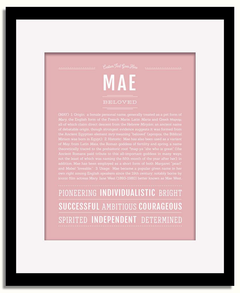 Frame Options | Dusty Rose | Black Frame, Matted