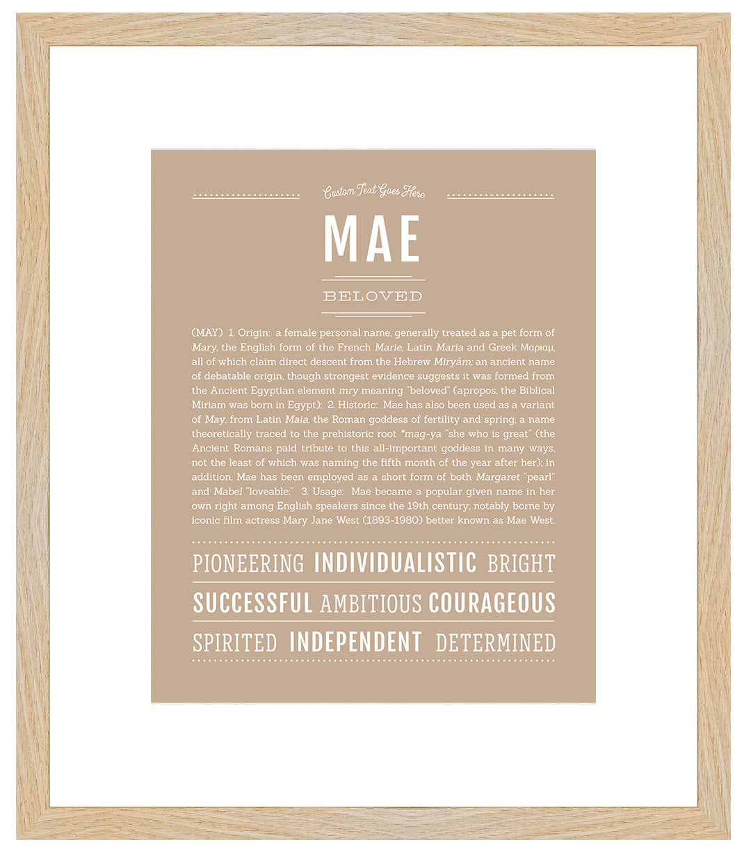 Mae | Name Art Print