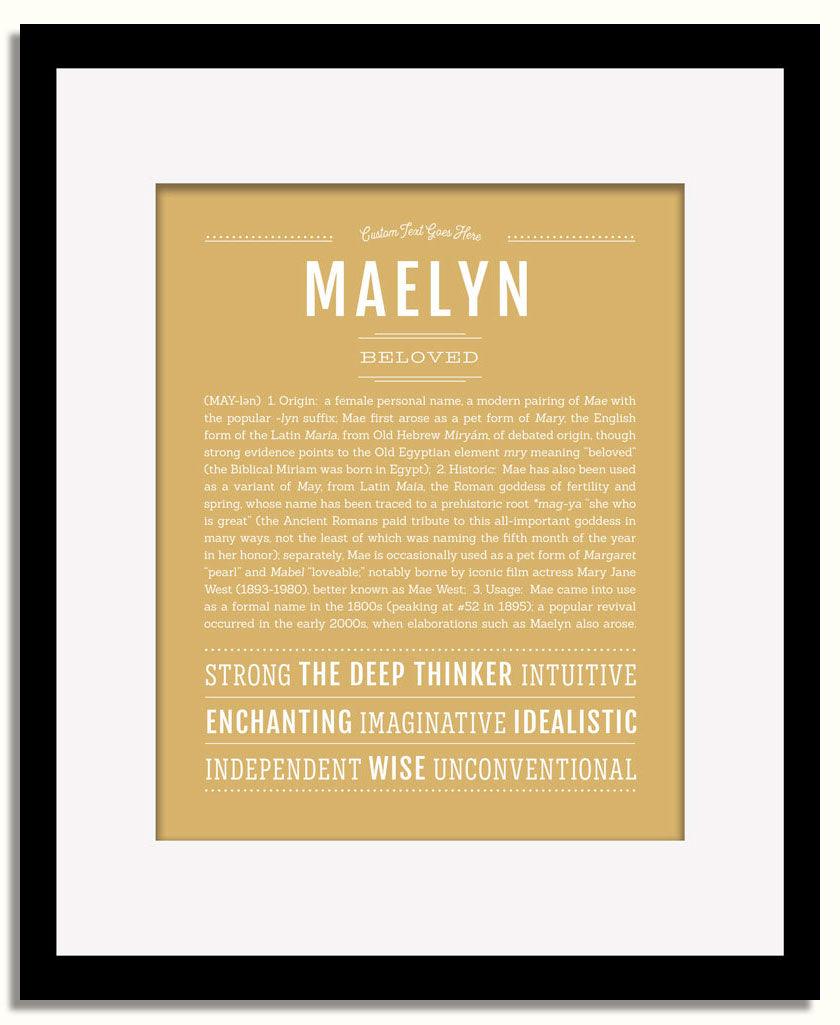 Frame Options | Matte Gold | Black Frame, Matted