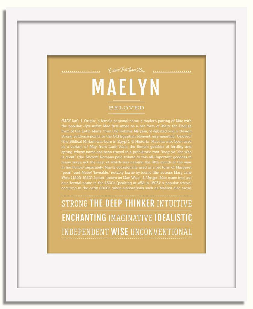 Frame Options | Matte Gold | White Frame, Matted