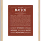 Maesen | Name Art Print