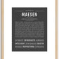 Maesen | Name Art Print